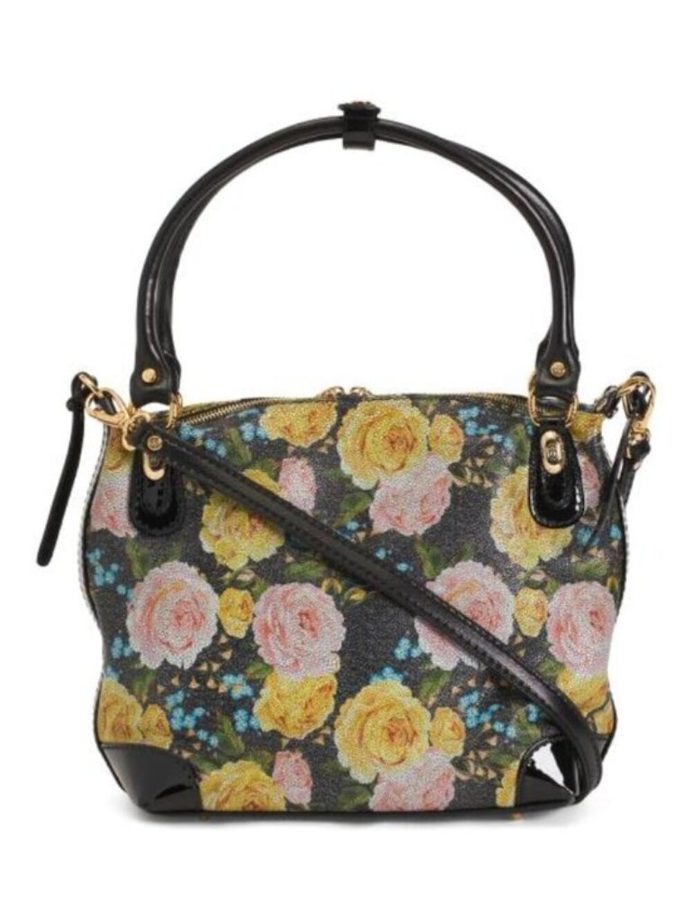MARINO ORLANDI Made In Italy Leather Flower Tote